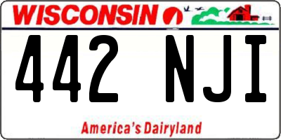 WI license plate 442NJI