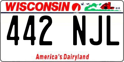 WI license plate 442NJL