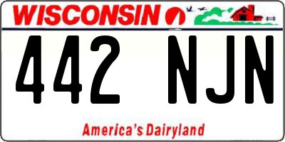 WI license plate 442NJN
