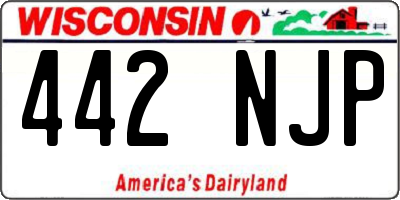 WI license plate 442NJP