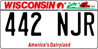 WI license plate 442NJR