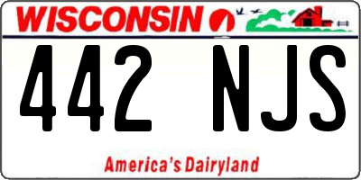 WI license plate 442NJS