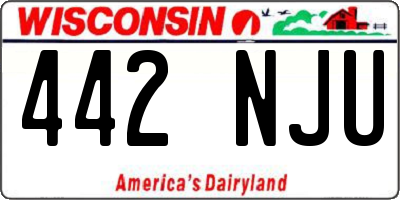 WI license plate 442NJU