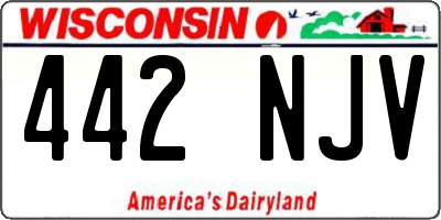 WI license plate 442NJV