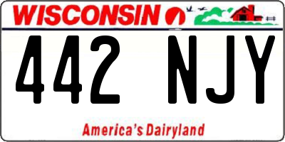 WI license plate 442NJY