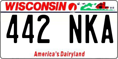 WI license plate 442NKA