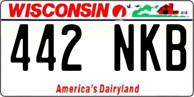 WI license plate 442NKB