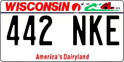 WI license plate 442NKE