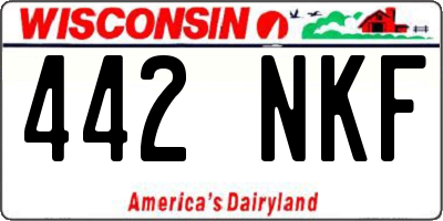 WI license plate 442NKF
