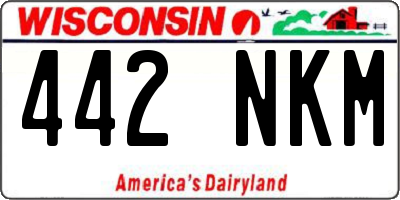 WI license plate 442NKM