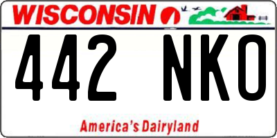 WI license plate 442NKO