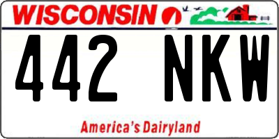 WI license plate 442NKW