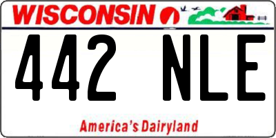 WI license plate 442NLE