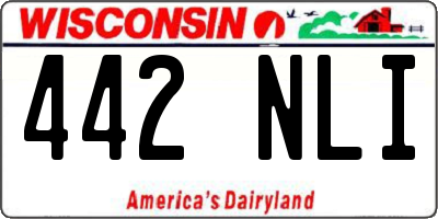 WI license plate 442NLI