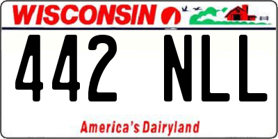 WI license plate 442NLL