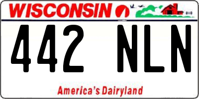 WI license plate 442NLN