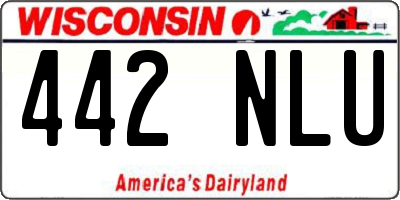 WI license plate 442NLU