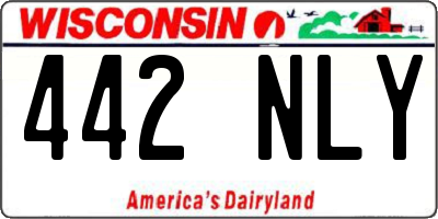 WI license plate 442NLY
