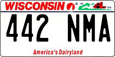 WI license plate 442NMA