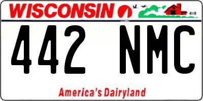 WI license plate 442NMC