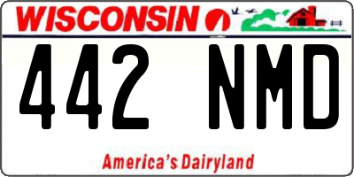 WI license plate 442NMD