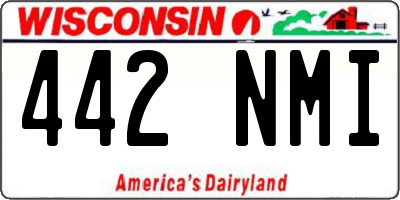 WI license plate 442NMI