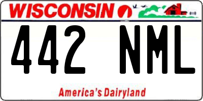 WI license plate 442NML