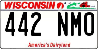 WI license plate 442NMO