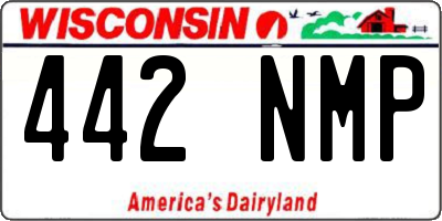 WI license plate 442NMP