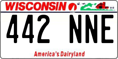 WI license plate 442NNE