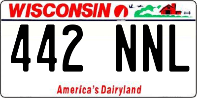 WI license plate 442NNL
