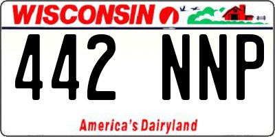 WI license plate 442NNP