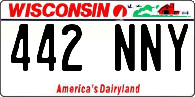 WI license plate 442NNY