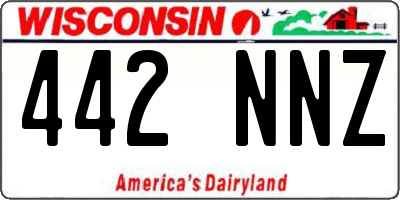 WI license plate 442NNZ
