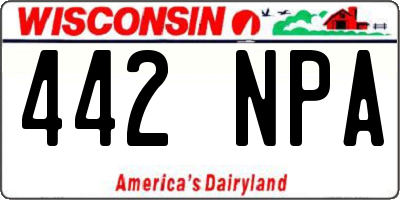 WI license plate 442NPA