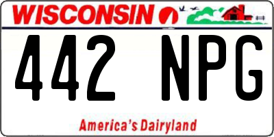 WI license plate 442NPG