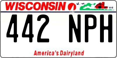 WI license plate 442NPH