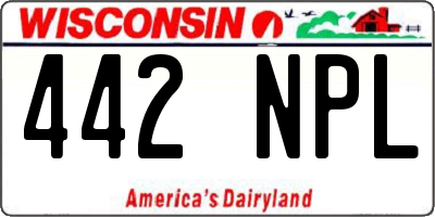 WI license plate 442NPL