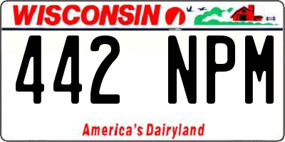 WI license plate 442NPM
