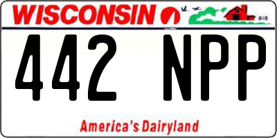 WI license plate 442NPP