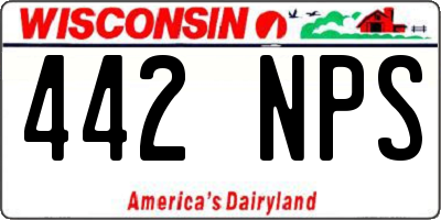 WI license plate 442NPS