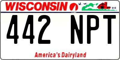 WI license plate 442NPT