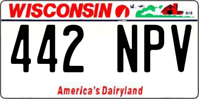 WI license plate 442NPV
