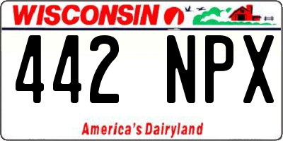 WI license plate 442NPX