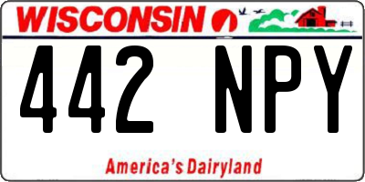 WI license plate 442NPY