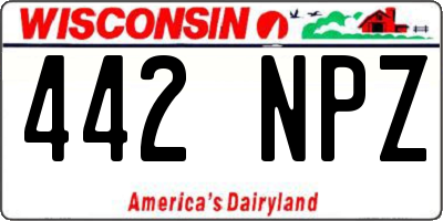 WI license plate 442NPZ
