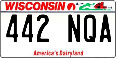 WI license plate 442NQA