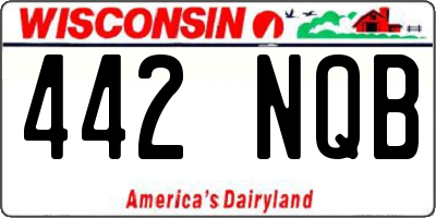 WI license plate 442NQB