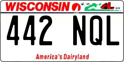 WI license plate 442NQL