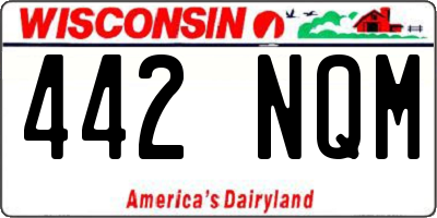 WI license plate 442NQM